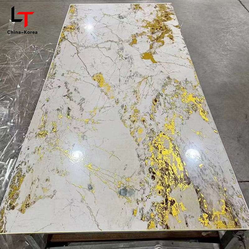 Papan UV PVC 1220×2440mm 3mm tahan air untuk Dekorasi panel Dinding Interior dengan Finishing Gloss Tinggi untuk Dekorasi Desain Kantor Rumah