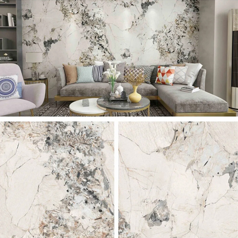Lembaran Marmer PVC Dilapisi UV 1220×2800mm untuk Furnitur dan Kabinet Dekorasi Ringan dan Tahan Lama Panel Dinding Plastik Laminasi