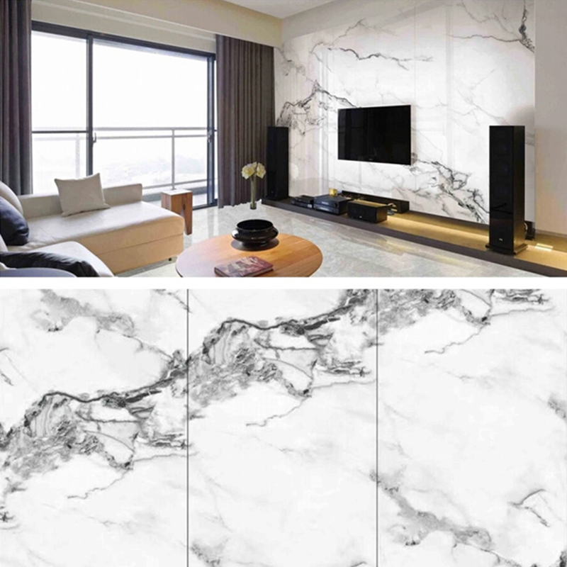 Lembaran Marmer PVC Dilapisi UV 1220×2800mm untuk Furnitur dan Kabinet Dekorasi Ringan dan Tahan Lama Panel Dinding Plastik Laminasi