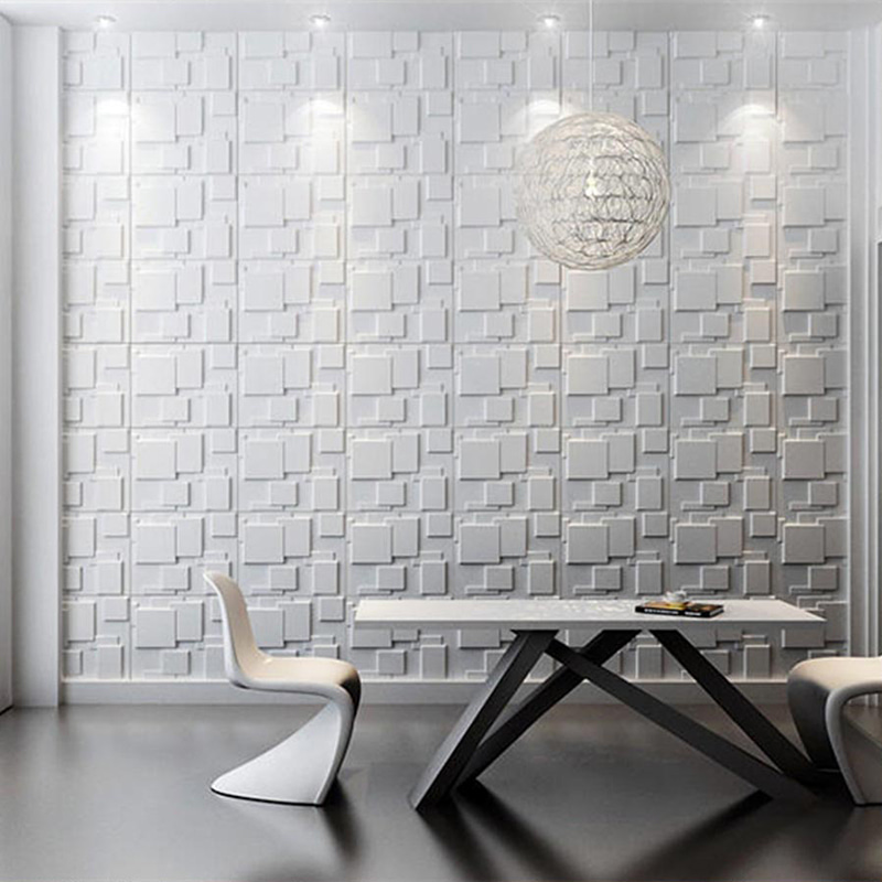 Panel Dinding 3d Pared Wallpaper Pelapis Dinding untuk Dekorasi Rumah Panel Dalam Ruangan De Pvc Vila Geometris Modern