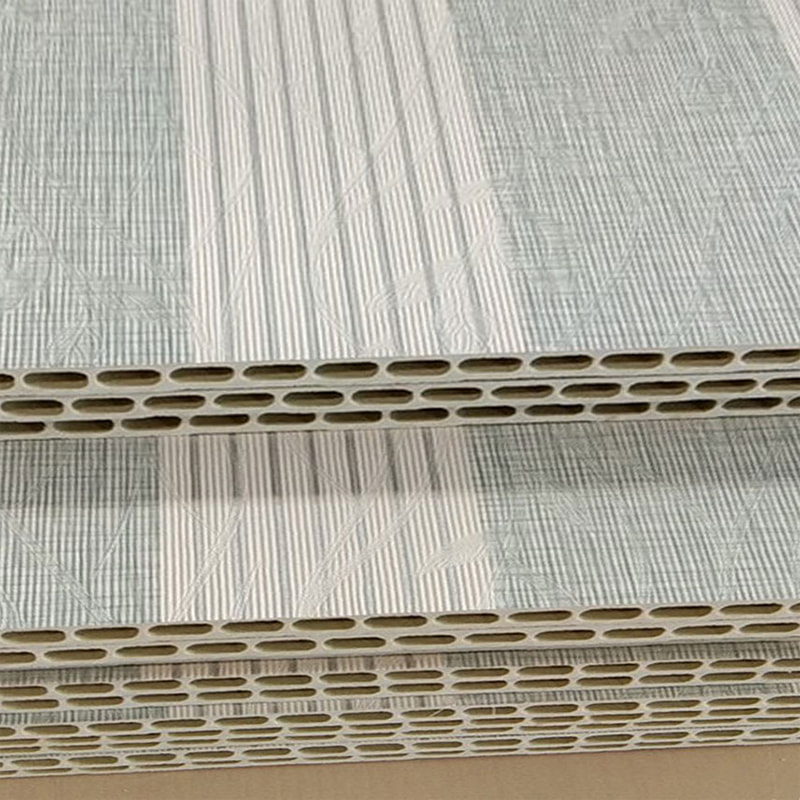 Panel Dinding PVC Serat Kayu Bambu Terintegrasi Modern untuk Latar Belakang TV Panel Dinding Paket Keras untuk Langit-langit Interior untuk Penggunaan Hotel