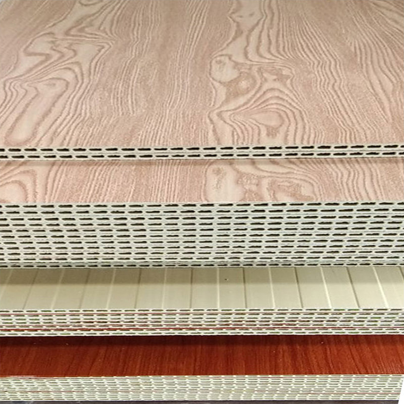 Panel Dinding PVC Serat Kayu Bambu Terintegrasi Modern untuk Latar Belakang TV Panel Dinding Paket Keras untuk Langit-langit Interior untuk Penggunaan Hotel