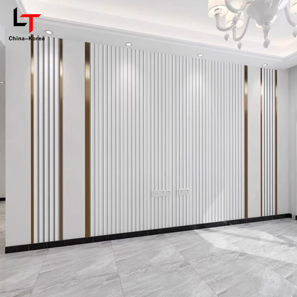 Panel dinding dekoratif butiran kayu PVC ramah lingkungan 1220×2440mm untuk pelapis dinding dalam ruangan tahan air tahan gores mudah dipasang