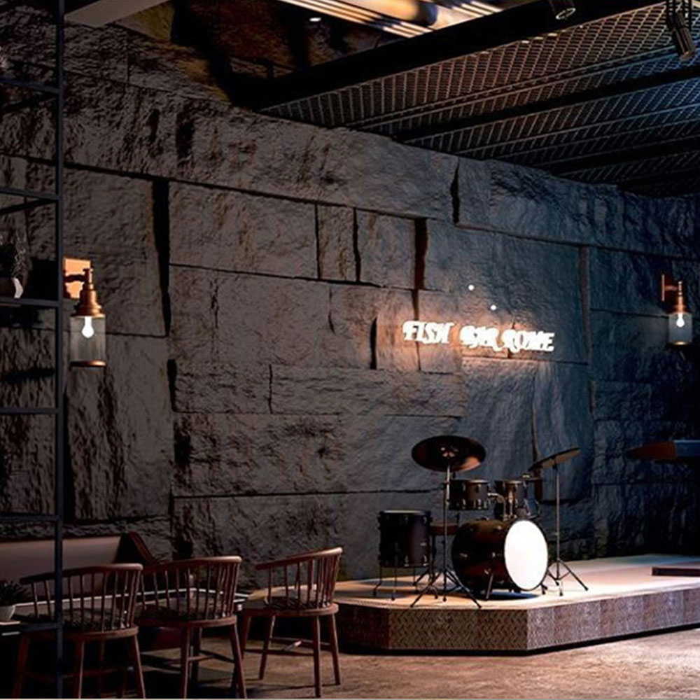 60*30Cm Dekorasi Lembar Veneer Dekoratif Panel Dinding Batu Pu Poliuretan Palsu Batu Buatan untuk Rumah