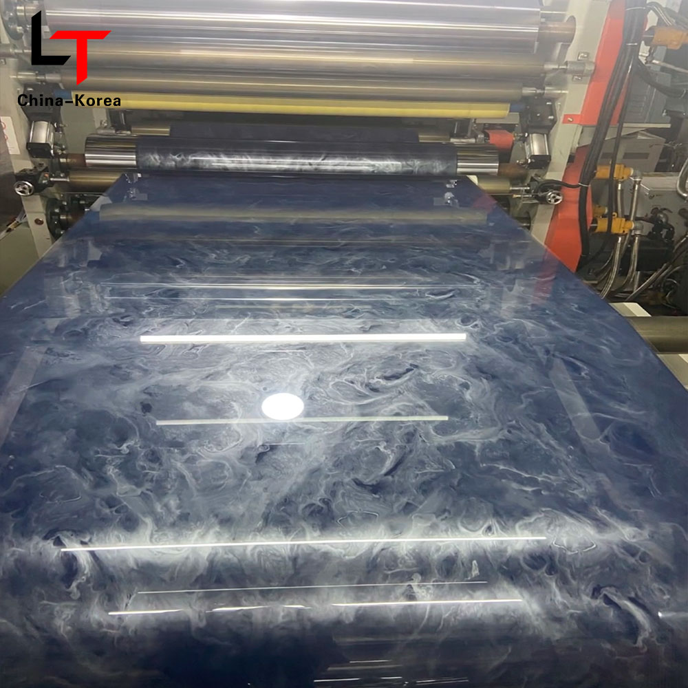 Film PVC Emas Marmer Metalik Film Dekorasi Perpindahan Panas Hot Stamping Roll untuk Produsen Foil Tekan Vakum Laminasi Emas