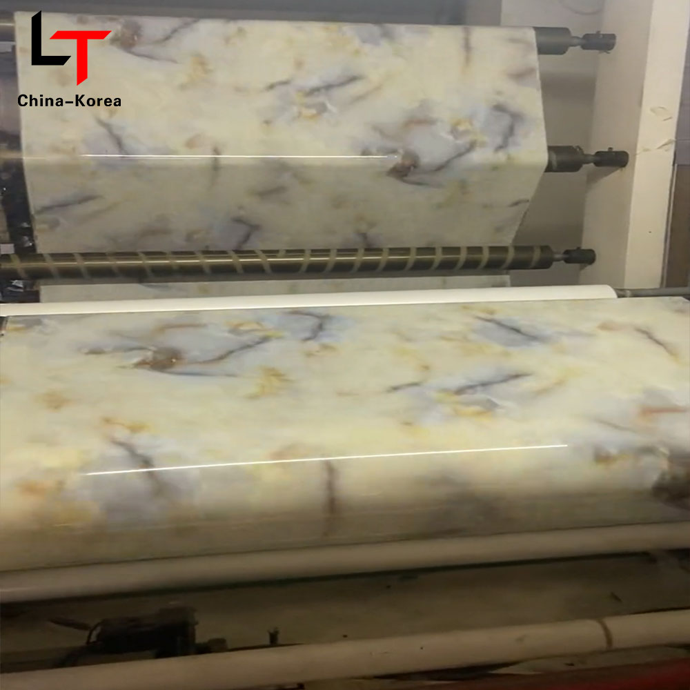 Film PVC Emas Marmer Metalik Film Dekorasi Perpindahan Panas Hot Stamping Roll untuk Produsen Foil Tekan Vakum Laminasi Emas