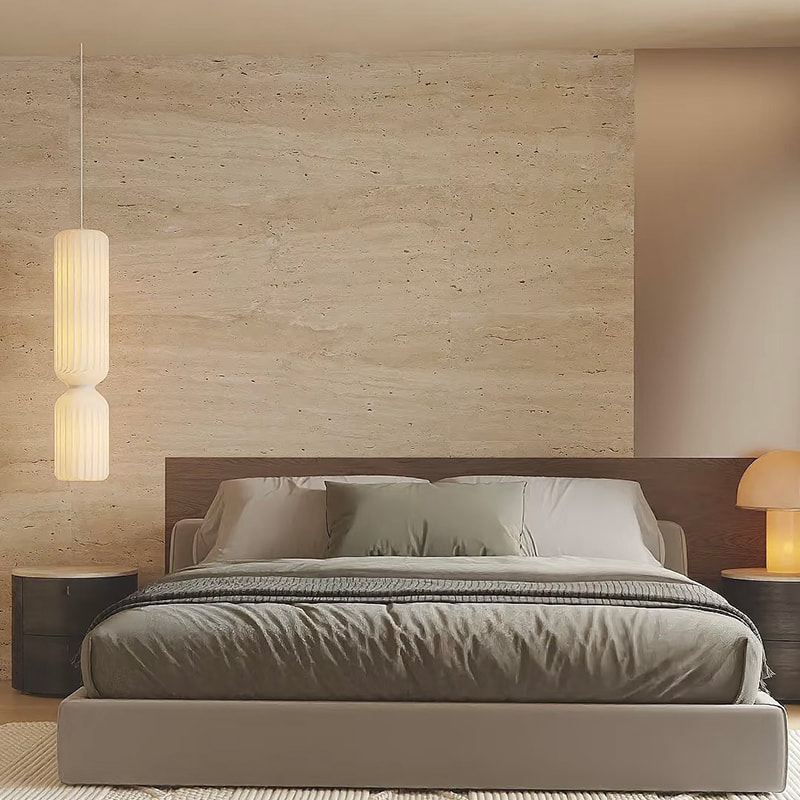 Veneer Ubin Tahan Api Interior Tiruan Pelapis Dinding Lembut Dapat Ditekuk Panel Dinding Batu Lunak Fleksibel Buatan Travertine