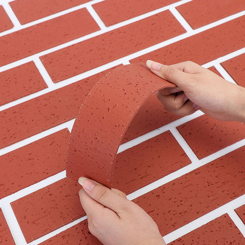 Desain Modern Panel Dinding Ringan Tahan Api Bahan Baru Pelapis Batu Lembut Ubin MCM Fleksibel Penutup Dinding Batu Linier