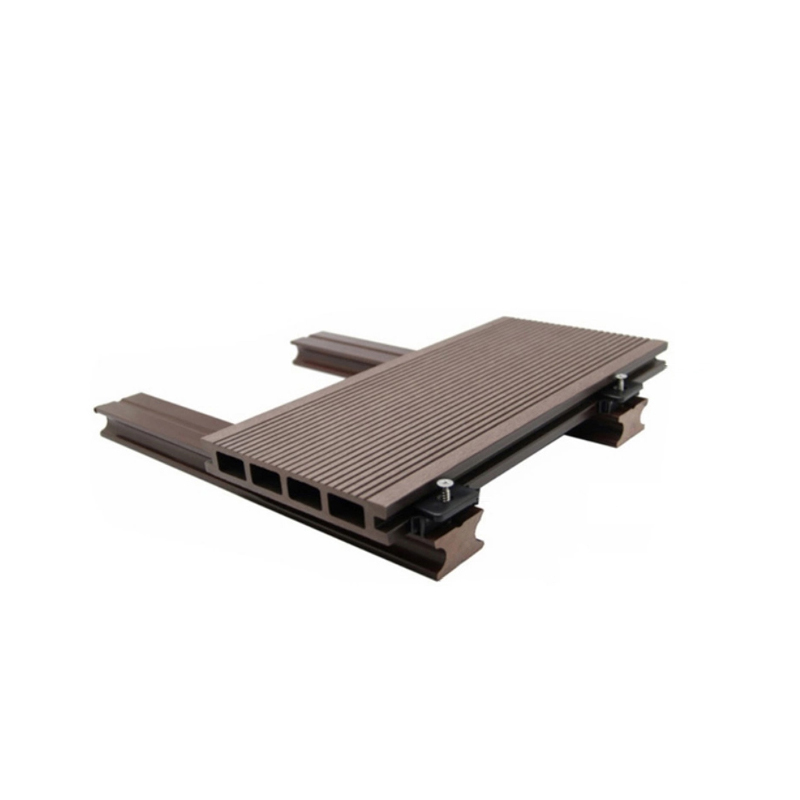 Jepret Lantai DIY Luar Ruangan Tahan Air Wpc Teras Komposit Direkayasa Lantai Papan Ubin Decking Saling Bertautan